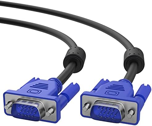 VGA to VGA Cable 1.8m,15 pin 1080P Full HD SVGA/VGA Male to Male Monitor Extension Lead for Computer PC Laptops TV Projectors