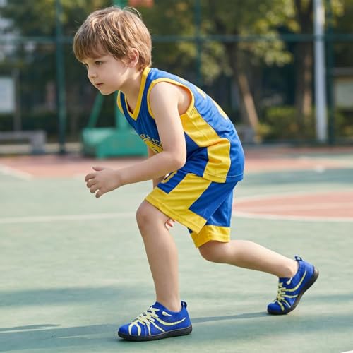 Image of LeIsfIt Toddler Shoes Girls Boys Wide Shoes Kids Zero Drop Minimalist Sneakers Barefoot Slip on Tennis Sneakers