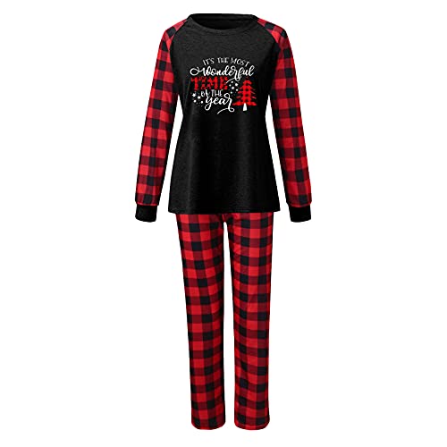 image for OutTop01 OutTop Matching Family Pajamas Sets Christmas Letter Printed 