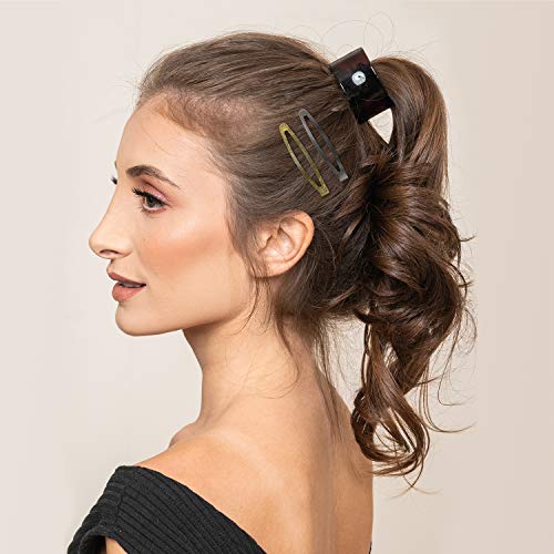 Funtopia Oval Metal Contour Hair Clips, Funtopia 40 Pcs 2.4 Inch Snap Hair Clips Simple Barrettes Hairpins Long Hair Clips For Women Girls Men thumb #2