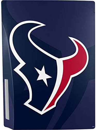 Vista 23 de Skinit Calcomanía para juegos compatible con PS5 Bundle – Diseño de logotipo grande con licencia oficial de los Houston Texans de la NFL Azul