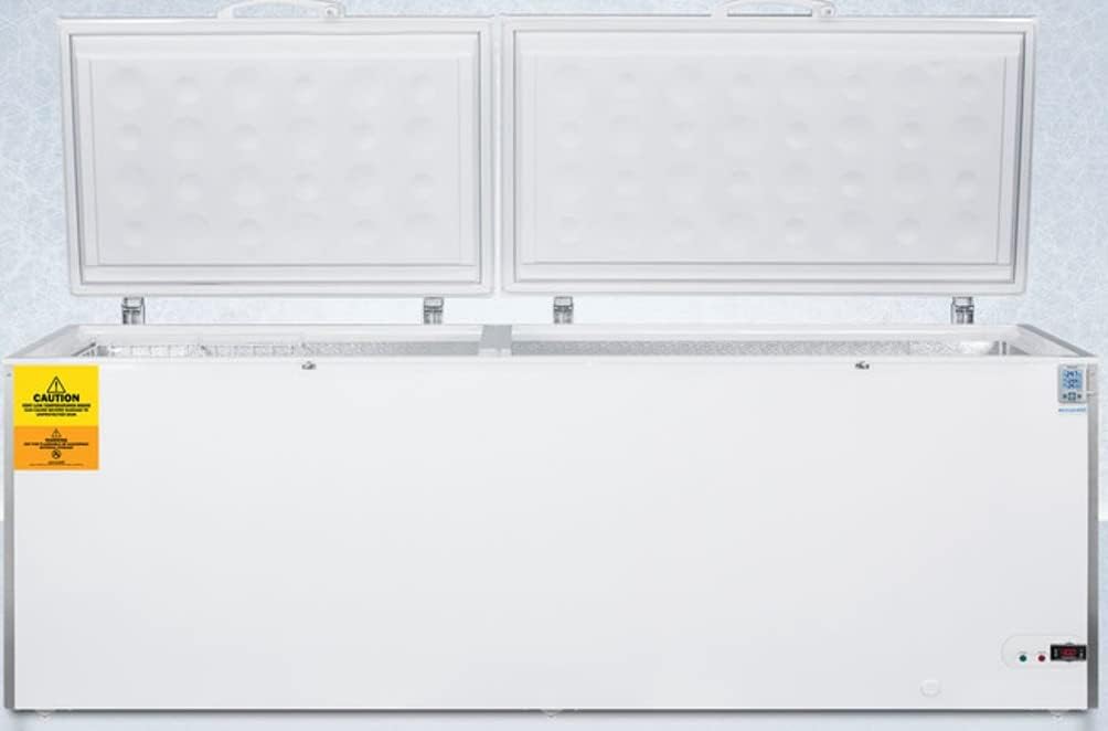 Summit Appliance VT252-30ºC Laboratory 26.7 Cu.Ft. Chest Freezer with Stainless Steel Corner Guards, NIST Calibrated Thermometer, Manual Defrost, Digital Controls with Alarm and Lock