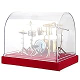 Pssopp Miniatur-Schlagzeugmodell, Vergoldetes, Handgefertigtes Miniatur-Musikinstrument mit Aufbewahrungsbox, Zuhause, Büro oder Schreibtisch. (14cm)
