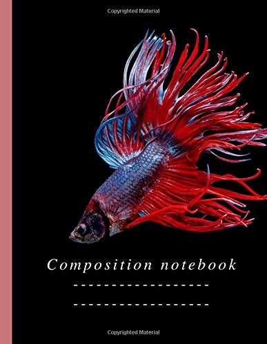 Composition Notebook: Composition Notebook: Siamese Fighting Fish Cute Wide Ruled Paper Notebook Journal | Wide Blank Lined Workbook For Teens Kids ... For Home School College For Writing Notes