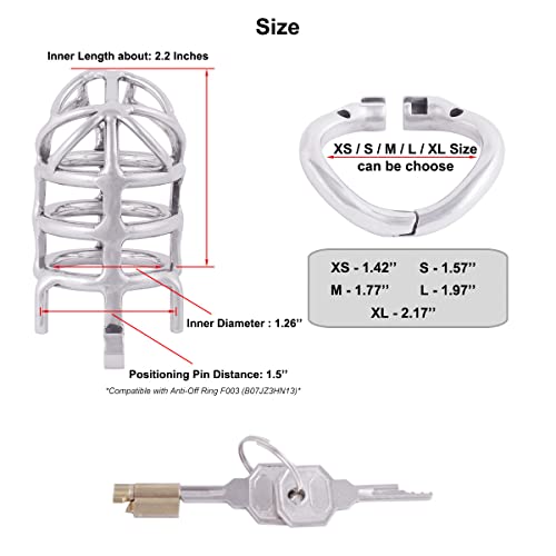 Ternence Stealth Convenient Lock Chastity Cage Device Ergonomic Design For Male Sm Penis Exercise Sex Toys K436 (36Mm/ Xs Size) #TOP2