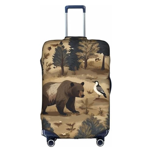 Animals Farmhouse Print Luggage Cover For Suitcases, Travel Case Protector, Simple & Convenient Installation