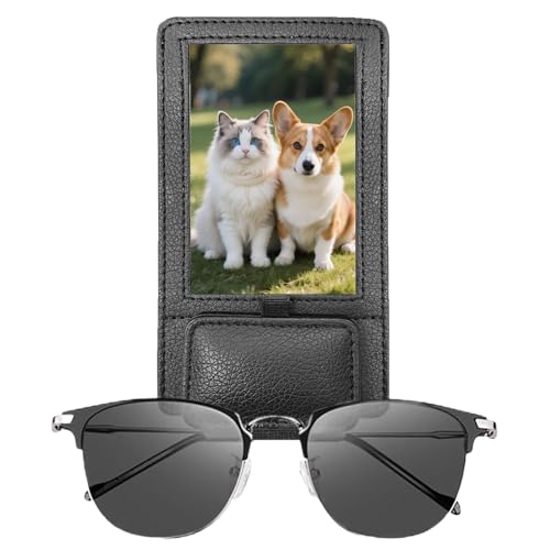 Support de lunettes de soleil de voiture magnétique 2 en 1 pour préserver vos montures des chocs