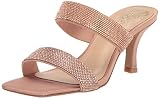 Vince Camuto Women's Footwear Women's Aslee Square Toe Dress Sandal Heeled, Rose Gold, 7.5
