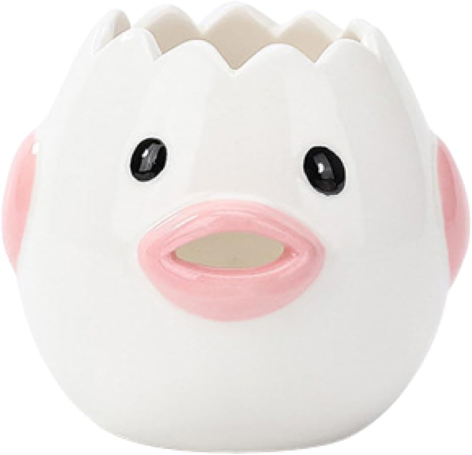 Ceramic Egg White Yolk Separator Cute Cartoon Easily Separate Egg White Yolk Ceramic Cooking Kitchen Accessories pink