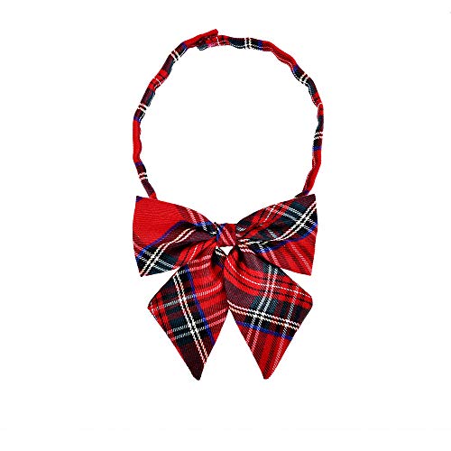 Image of Sunny Fashion Girls Skirt Kids School Uniform Set Red Tartan Pleated Hem Skirt