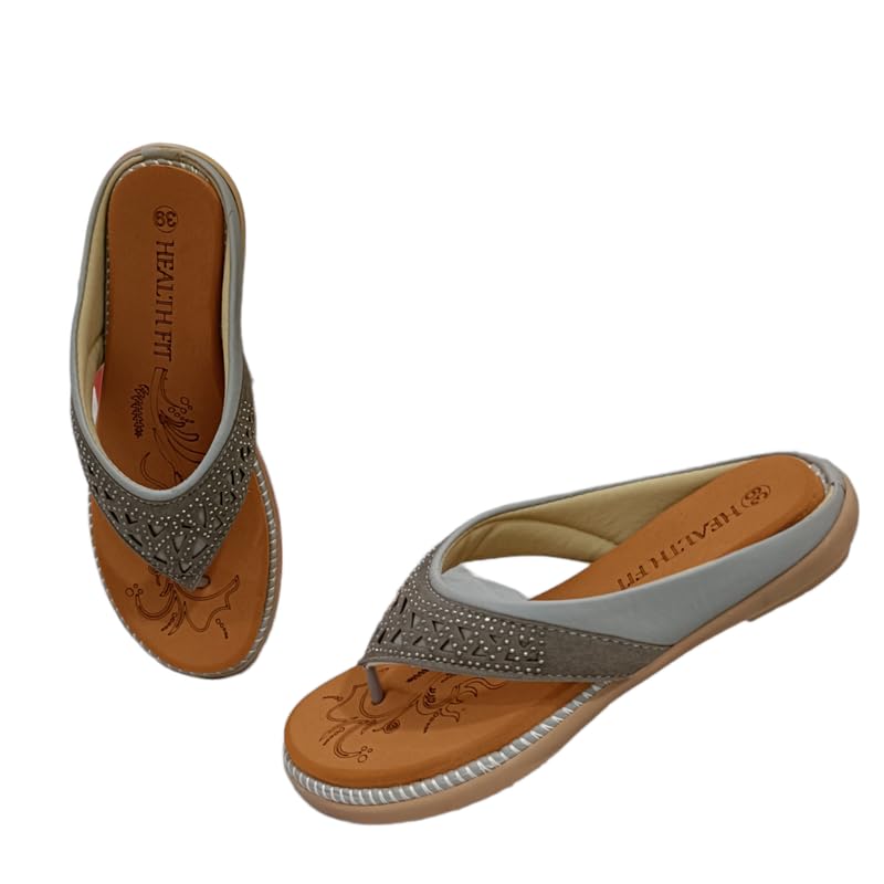 Image of HEALTH FIT Extra Super Soft Ortho Care Diabetic & Orthopedic Slippers /Doctor Chappal & Footwear with Memory Foam