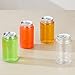 200-Pack Disposable PET Plastic Can Sealing Cups with Aluminum Lids – Leak-Proof, 11 oz Juice Bottles with Caps – Sealable Smoothie, Boba, & Iced Coffee Cups,Compatible with Can Sealer Machine