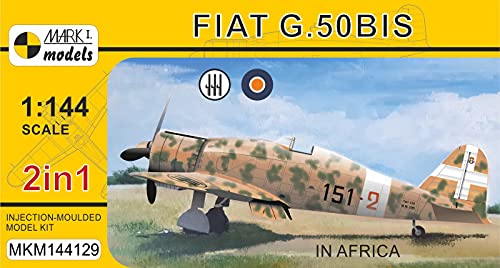 マーク1 1/144 イタリア空軍 フィアット G.50bis アフリカ上空 2イン1 プラモデル MKM144129