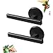 PRETYZOOM 2pcs Wall Mounted Towel Bar Punch Towel Rack Bathroom Storage Hanger Tool Installation Draining for Bathroom Kitchen