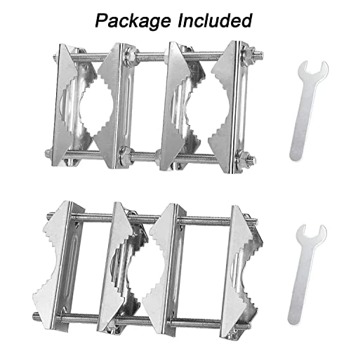 Wdwlbsm 2 Pack Double Antenna Mast Clamp V Jaw Block 5.5" Bolts & 3 Setup Options, Anti-Rust Heavy Duty Pole to Pole Mounting Kit Bracket Holder for Ham, CB, TV, Pipe, Flag Post, Umbrella, Parasols by Wdwlbsm - Used condition - Image 6