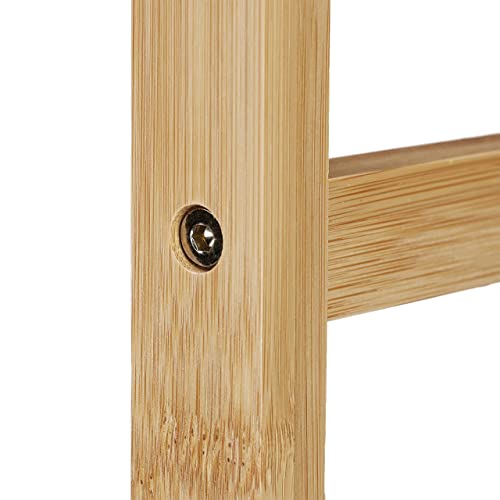 Relaxdays Herrendiener, Stummer Diener Bambus, Damen & Herren, Kleiderablage Schlafzimmer, HBT: 98,5 x 47 x 36 cm, Natur