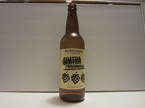 Set of 2 Knee Deep Brewing Company Simtra Triple IPA Craft Beer Labels Empty Bottles