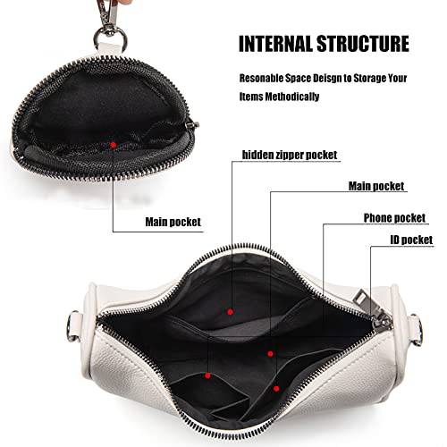 Image of myfriday Women PU Hobo Crossbody Bag, Coin Purse, 2 Straps Shoulder Purse | Anti-scratch PU, center divider, zipper pocket and coin pouch organize cosmetics, wallet and phone for commute or dates