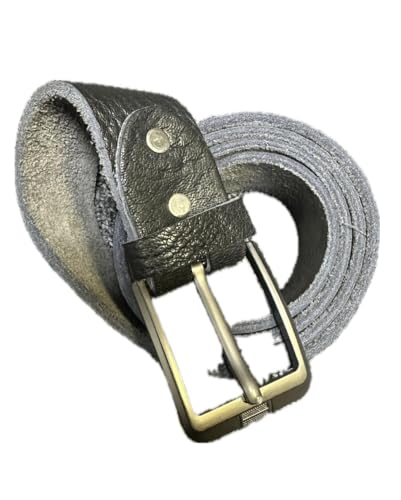 Genuine Leather Belt, Black, 1.5 Inch Width, SOFT Pattern, Classic Buckle, durable