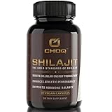 CHOQ® Shilajit - Over 50% Fulvic Acid, 500 mg Vegan Capsules, Energy, Brain, Focus, Collagen, Hormon