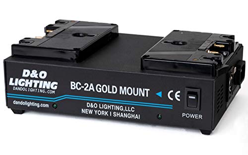 Dual Channel Gold Mount Battery Kit Charger with 16.8v Power Supply Output