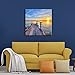 Wieco Art Bridge Canvas Prints Artwork for Wall Decor Stretched Art work Modern Canvas Wall Art for Home and office Decoration Landscape Picture Print on Canvas Art 24 by 24 inch