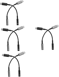 Abaodam Para Adaptador 3.5 8 Pcs Dongle Telefone Áudio Mm Para Cabo Adaptador Conversor De Fone De Ouvido Acessório Fêmea Profissional Jack Cabo De Fone De Ouvido Aux Tipo-C USB Tipo C