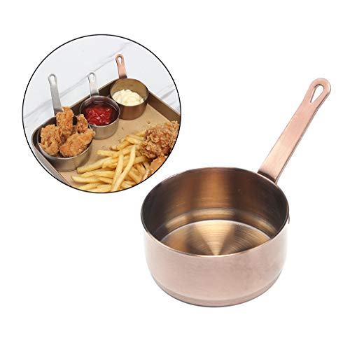 Baoblaze 2X Mini panela antiaderente de aço inoxidável para molhos e manteiga de leite ouro rosa