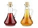 Pasabahce 80108 Lot de 2 bouteille huile & vinaigre avec bouchon en plastique "Olivia Toscane, pot à vinaigre & Burette d'huile, Lot de 2