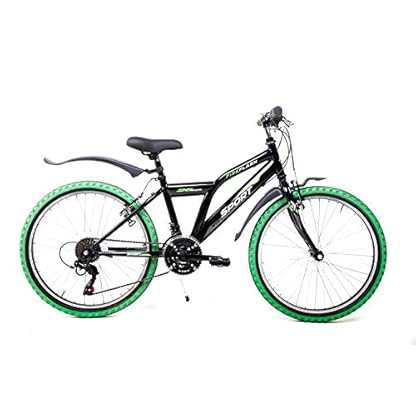 24 Zoll MTB Fahrrad Mountain Bike Fire Flash MTB Shimano 18 Gang schwarz Rh 36cm