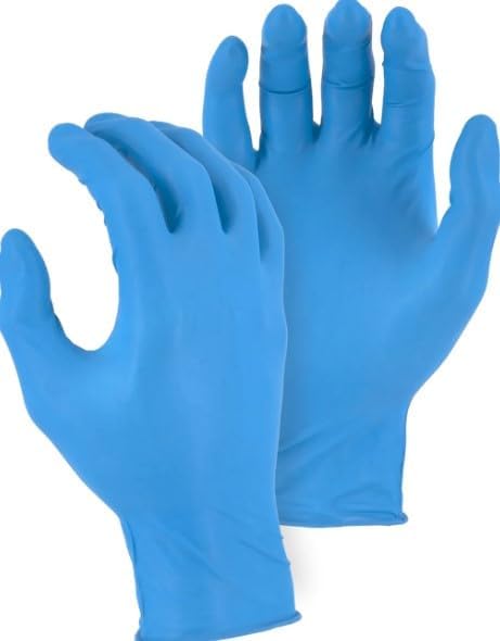 Glove, Disposable Grade 5-6 MIL Nitrile Glove, Powdered, Color Blue, Size Small (Pack of 2000)