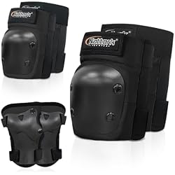 MammyGol Boys Knee Pads Elbow Pads Wrist Guards set 6 in 1 for Kids Ages 3-9 - Girls Knee Pads Protection Gear for Roller Skates Bike Cycling Skateboard Scooter(Black)