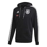 Durchgehender Reißverschluss adidas Herren Kapuzenjacke DFB Full Zip Hoody, Black, 2XL, FI1455