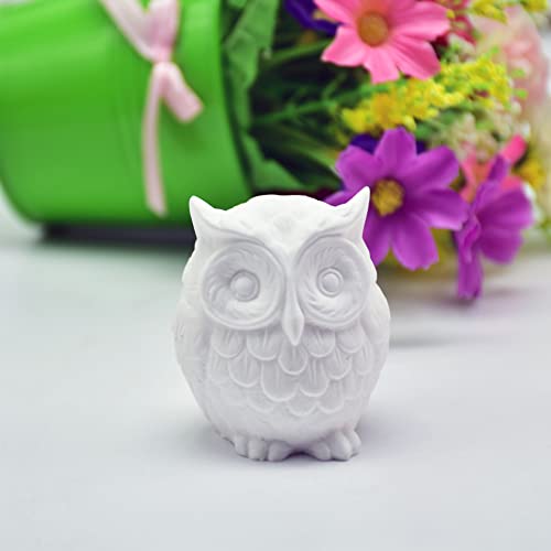 Cestony 2Pcs 3D Owl Candle Silicone Molds For Making Cake Chocolate Candle Resin Pillar Aromatherapy Candles Wax Soap Flower Specimen Clay Craft #TOP5