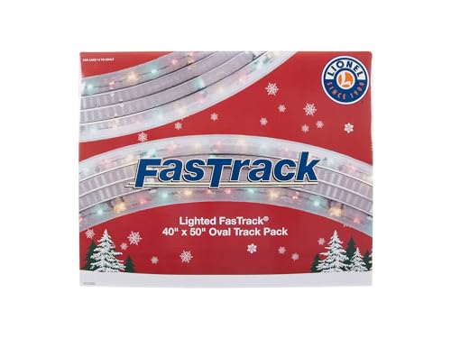 Lionel Lighted Oval FasTrack O Gauge Track Pack – 40" x 50" Oval Track Set - Light-Up 3-Rail Model Train Expansion Set, Railroad Pack, Age 14+ by Lionel - Image 3