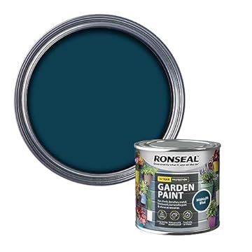 SAVING HUB Garden Paint 250ml - For Outdoor Furniture Wood, Benches, Metal, Brickwork, Terracotta - Exterior Wood Paint Waterproof & Weatherproof Touch Dry In 1 Hour (Midnight Blue)