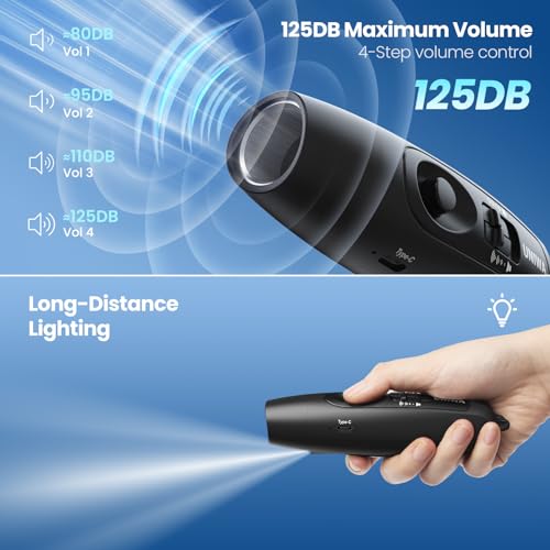 UNIWA-Electronic-Whistle-with-USB-Charging-3-Tone-3-High-Volume-Hand-Emergency-Whistle-for-Referee-Coaches-Teacher-Outdoor-Sport-Game-Camping-Safety-electric-whistle-with-Lanyard