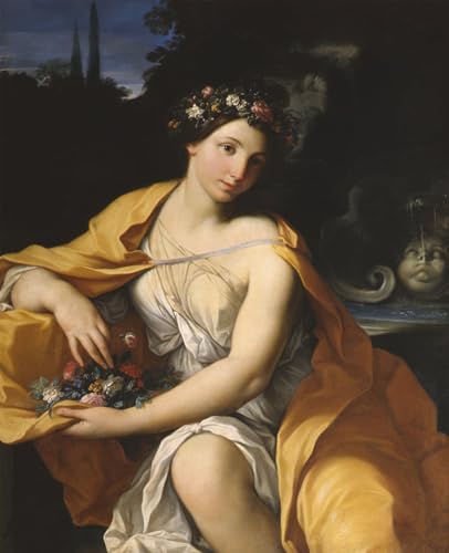 Cuadro decoración pared lienzo Primavera de Carlo Cignani, pintura clásica 60x90cm