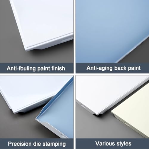 Paneles de azulejos de techo lisos lavables con hoja de cubierta de aluminio 4
