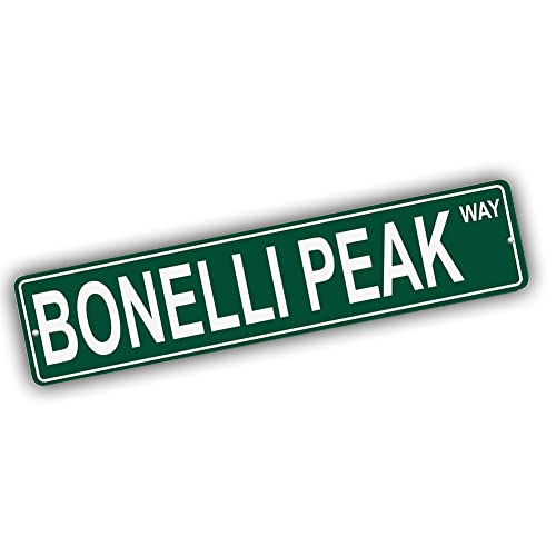 Brotherhood Aluminum Street Sign for Bonelli Peak - Nevada Man Cave Decor