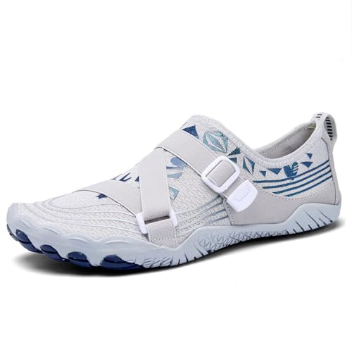 Genérico Zapatos Acuáticos Hombre Mujer Unisex Secado Rápido Antideslizante Surf Snorkeling Zapatos Pies Descalzos Zapato de Playa Piscina Zapato de Agua, gris, 40 EU