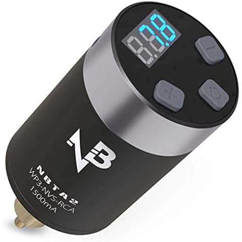 INKSOUL Tattoo Battery Pack 1500mAh Lithium Battery Tattoo Power Supply for RCA Rotary Pen Tattoo Machine (Silvery)-Smooth Version Cover