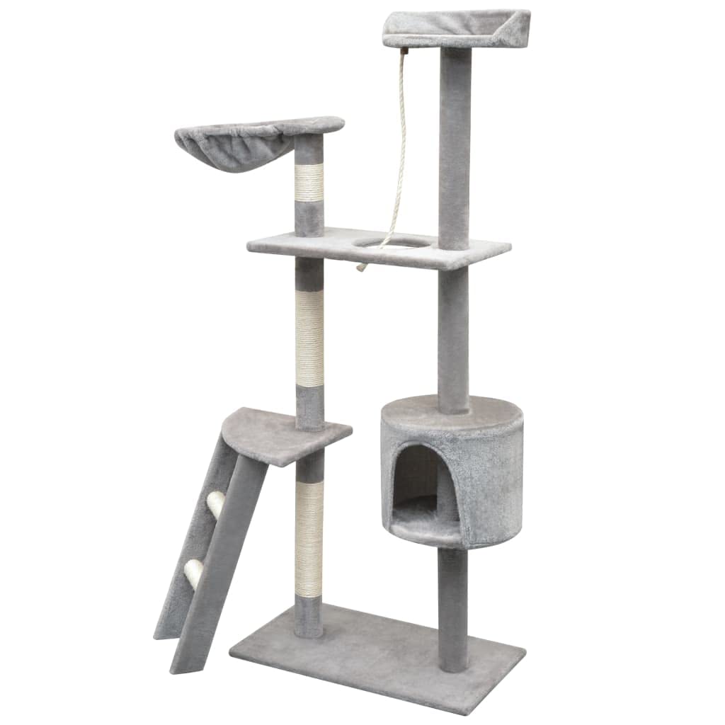 Drapak dla kota z słupkami do drapania, 150 cm, szary