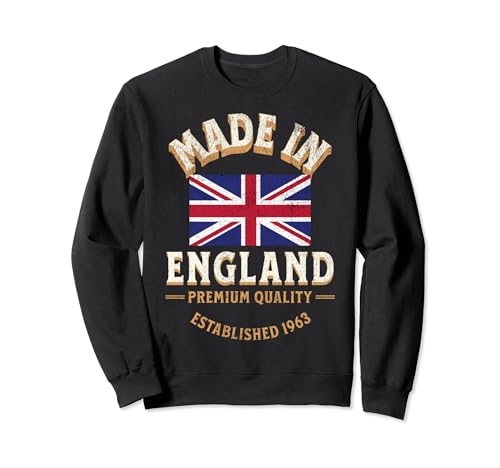 Made In England 1963 Premium Quality British Flag Sweatshirt
