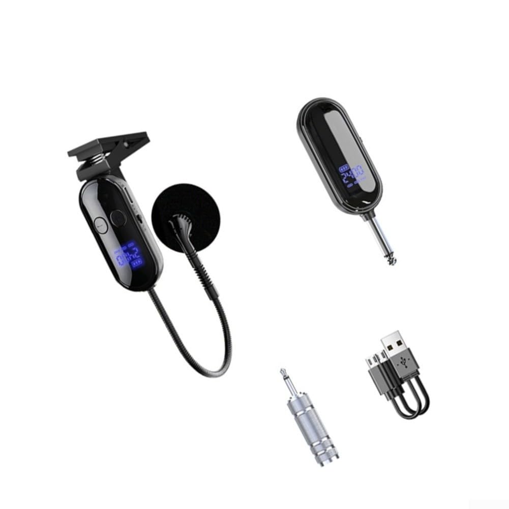 Kabelloses Saxophon-Mikrofon, 2,4 GHz Clip-Mikrofon, 3,5 mm