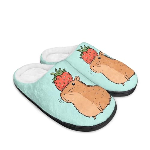 Fuzzy Slippers for Women Men Warm Fluffy Plush House Slippers Lightweight Non-slip Home Shoes Comfy Bedroom Slippers Cartoon Slippers