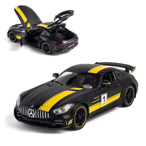 Image of Invite Enterprise 1:24 Diecast Model Alloy Mrcedes AMG GTR Alloy Metal Pull Back with 6 Openable Doors & Sound Light Toy car for Kids Best Gift Toys for Kids Boys (Black)