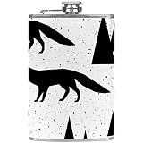 Flasque à whisky en cuir avec entonnoir pour camping, pêche, barbecue, fête, bar, boissons, Halloween, menu de vacances, sac imprimé