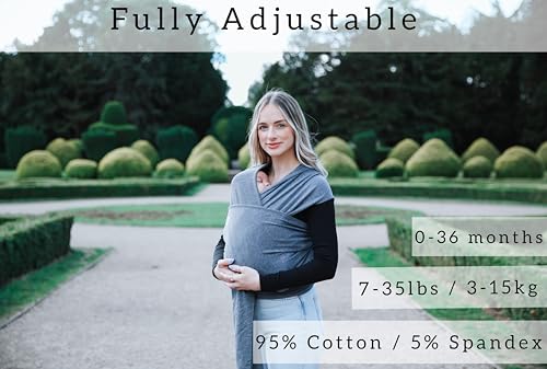 Baby Sling Wrap Newborn to Toddler Carrier 7-35lb, Soft Stretchy Baby Wrap Sling, Safety Tested, Hands-Free Baby Wrap Carrier - Image 3