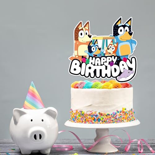 Blue Dog Cake Topper